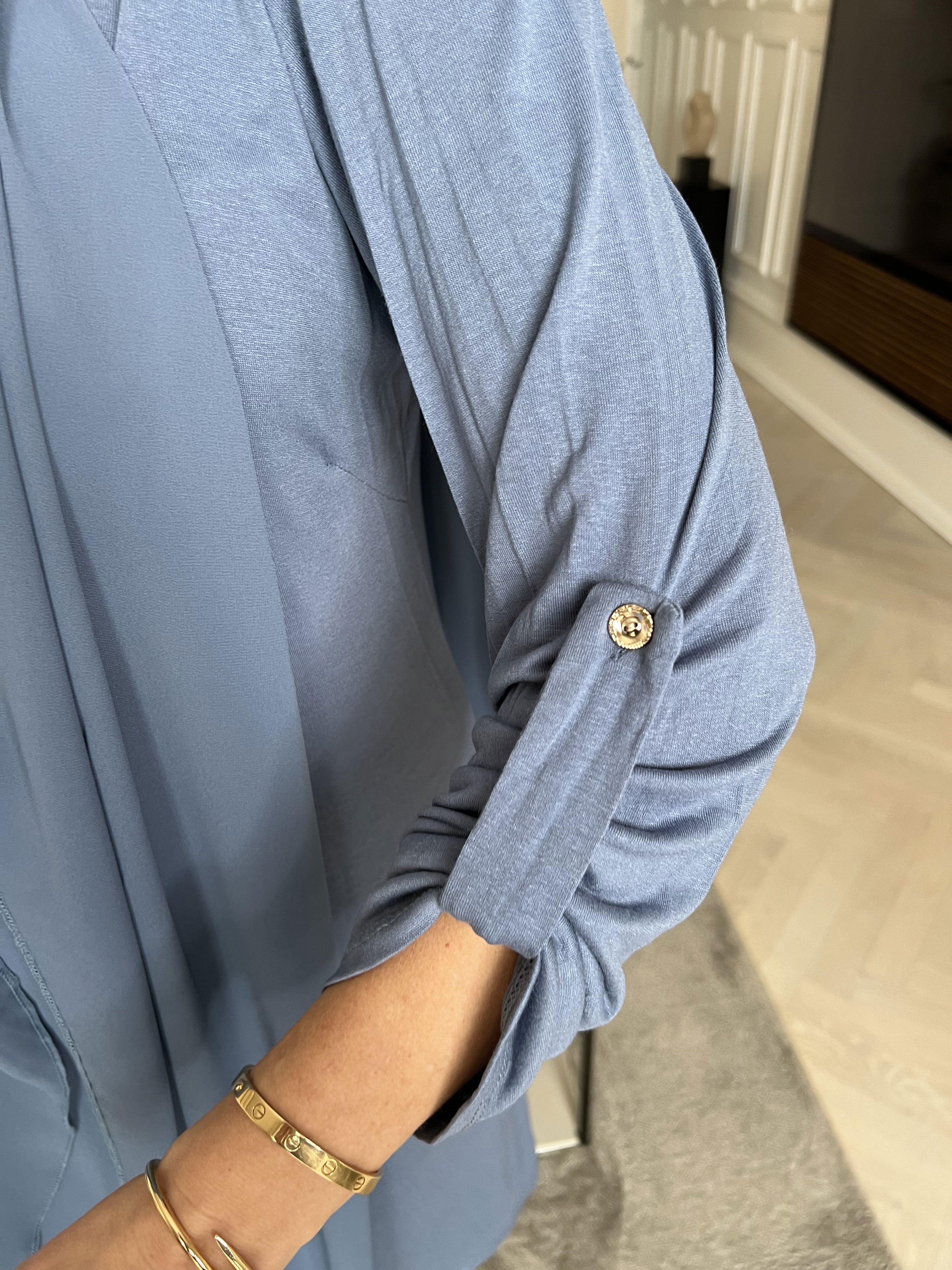 Kenya Long Sleeve - Tunikakjole med chiffonlag